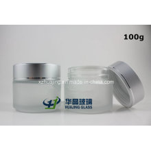 100g Frosted Empty Glass Cosmetic Container for Face Cream